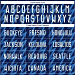 Benutzerdefiniertes Marineblaues, weiß-puderblaues Sublimations-Fußballtrikot in Zickzack-Form Benutzerdefiniertes Marineblaues, weiß-puderblaues Sublimations-Fußballtrikot in Zickzack-Form