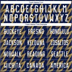 Benutzerdefiniertes Marine-Weiß-Altgold-Sublimations-Fußballtrikot mit Zickzack-Form Benutzerdefiniertes Marine-Weiß-Altgold-Sublimations-Fußballtrikot mit Zickzack-Form