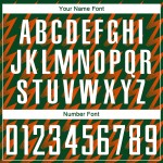 Benutzerdefinierte grün weiß-orange Zickzack-Form Sublimation Fußball Uniform Trikot Benutzerdefinierte grün weiß-orange Zickzack-Form Sublimation Fußball Uniform Trikot