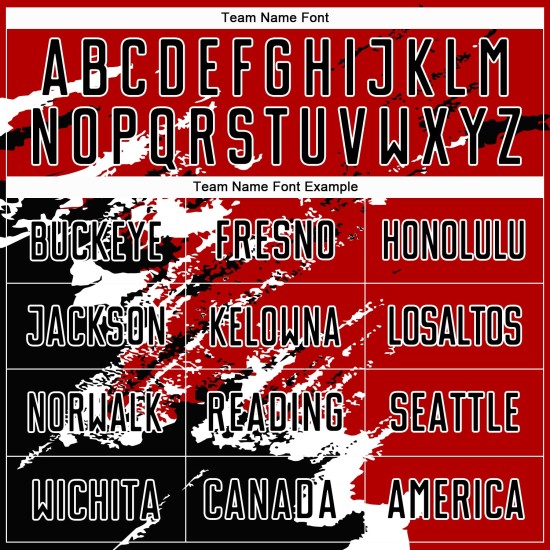 Benutzerdefinierte rot schwarz-weiß abstrakte Fragment Kunst Splash Sublimation Fußball Uniform Jersey Benutzerdefinierte rot schwarz-weiß abstrakte Fragment Kunst Splash Sublimation Fußball Uniform Jersey