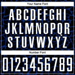 Benutzerdefinierte schwarz weiß-königsblau abstrakte Netzwerk Splash Sublimation Fußball Uniform Trikot Benutzerdefinierte schwarz weiß-königsblau abstrakte Netzwerk Splash Sublimation Fußball Uniform Trikot