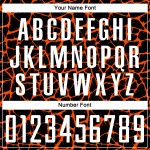 Benutzerdefinierte schwarz weiß-orange abstrakte Netzwerk Splash Sublimation Fußball Uniform Jersey Benutzerdefinierte schwarz weiß-orange abstrakte Netzwerk Splash Sublimation Fußball Uniform Jersey