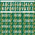 Benutzerdefinierte Kelly Green Weiß-Altgold Zickzack Form Sublimation Fußball Uniform Trikot Benutzerdefinierte Kelly Green Weiß-Altgold Zickzack Form Sublimation Fußball Uniform Trikot