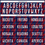 Benutzerdefinierte Marine weiß-rot Zickzack Form Sublimation Fußball Uniform Trikot Benutzerdefinierte Marine weiß-rot Zickzack Form Sublimation Fußball Uniform Trikot