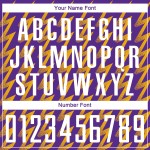 Benutzerdefinierte Lila Weiß-Gold Zickzack Form Sublimation Fußball Uniform Trikot Benutzerdefinierte Lila Weiß-Gold Zickzack Form Sublimation Fußball Uniform Trikot