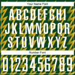 Benutzerdefinierte Kelly Green Weiß-Gold Zickzack Form Sublimation Fußball Uniform Trikot Benutzerdefinierte Kelly Green Weiß-Gold Zickzack Form Sublimation Fußball Uniform Trikot