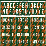 Benutzerdefinierte grün weiß-orange Zickzack-Form Sublimation Fußball Uniform Trikot Benutzerdefinierte grün weiß-orange Zickzack-Form Sublimation Fußball Uniform Trikot