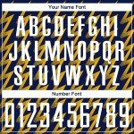 Benutzerdefiniertes Marineblaues Weiß-Gold-Fußballtrikot mit Sublimationsdruck Benutzerdefiniertes Marineblaues Weiß-Gold-Fußballtrikot mit Sublimationsdruck