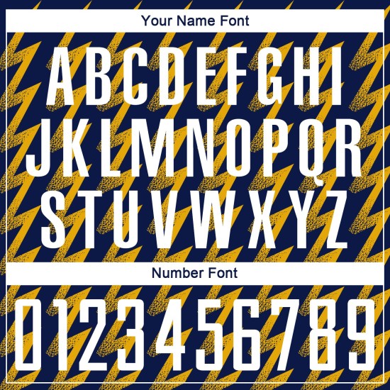 Benutzerdefiniertes Marineblaues Weiß-Gold-Fußballtrikot mit Sublimationsdruck Benutzerdefiniertes Marineblaues Weiß-Gold-Fußballtrikot mit Sublimationsdruck