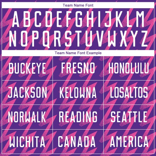 Benutzerdefinierte Lila Weiß-Rosa Zickzack Form Sublimation Fußball Uniform Trikot Benutzerdefinierte Lila Weiß-Rosa Zickzack Form Sublimation Fußball Uniform Trikot