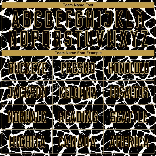 Benutzerdefinierte schwarz weiß-altgold abstrakte Netzwerk Splash Sublimation Fußball Uniform Jersey Benutzerdefinierte schwarz weiß-altgold abstrakte Netzwerk Splash Sublimation Fußball Uniform Jersey