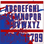 Benutzerdefinierte weiß Thunder blau-rot abstrakte Fragment Kunst Splash Sublimation Fußball Uniform Trikot Benutzerdefinierte weiß Thunder blau-rot abstrakte Fragment Kunst Splash Sublimation Fußball Uniform Trikot