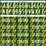 Benutzerdefinierte Kelly Green Weiß-Gold Zickzack Form Sublimation Fußball Uniform Trikot Benutzerdefinierte Kelly Green Weiß-Gold Zickzack Form Sublimation Fußball Uniform Trikot