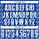 Benutzerdefinierte Royal Weiß-Hellblau Zickzack Form Sublimation Fußball Uniform Trikot Benutzerdefinierte Royal Weiß-Hellblau Zickzack Form Sublimation Fußball Uniform Trikot