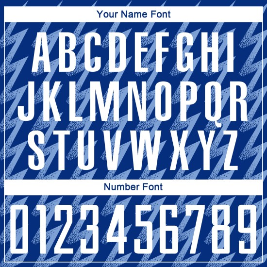 Benutzerdefinierte Royal Weiß-Hellblau Zickzack Form Sublimation Fußball Uniform Trikot Benutzerdefinierte Royal Weiß-Hellblau Zickzack Form Sublimation Fußball Uniform Trikot