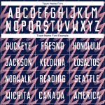 Benutzerdefiniertes Marineblaues, Weiß-Mittelrosa Sublimations-Fußballtrikot in Zickzack-Form Benutzerdefiniertes Marineblaues, Weiß-Mittelrosa Sublimations-Fußballtrikot in Zickzack-Form