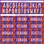 Benutzerdefinierte Lila Weiß-Orange Zickzack Form Sublimation Fußball Uniform Trikot Benutzerdefinierte Lila Weiß-Orange Zickzack Form Sublimation Fußball Uniform Trikot