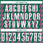 Benutzerdefinierte Kelly Green Weiß-Pink Zickzack Form Sublimation Fußball Uniform Trikot Benutzerdefinierte Kelly Green Weiß-Pink Zickzack Form Sublimation Fußball Uniform Trikot