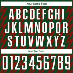 Benutzerdefinierte Kelly Grün Weiß-Rot Zickzack Form Sublimation Fußball Uniform Trikot Benutzerdefinierte Kelly Grün Weiß-Rot Zickzack Form Sublimation Fußball Uniform Trikot