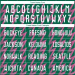 Benutzerdefinierte Kelly Green Weiß-Pink Zickzack Form Sublimation Fußball Uniform Trikot Benutzerdefinierte Kelly Green Weiß-Pink Zickzack Form Sublimation Fußball Uniform Trikot