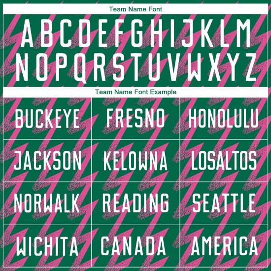 Benutzerdefinierte Kelly Green Weiß-Pink Zickzack Form Sublimation Fußball Uniform Trikot Benutzerdefinierte Kelly Green Weiß-Pink Zickzack Form Sublimation Fußball Uniform Trikot