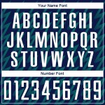 Benutzerdefiniertes Marineblaues, Weiß-Blaugrünes, Zickzack-förmiges Sublimations-Fußballtrikot Benutzerdefiniertes Marineblaues, Weiß-Blaugrünes, Zickzack-förmiges Sublimations-Fußballtrikot