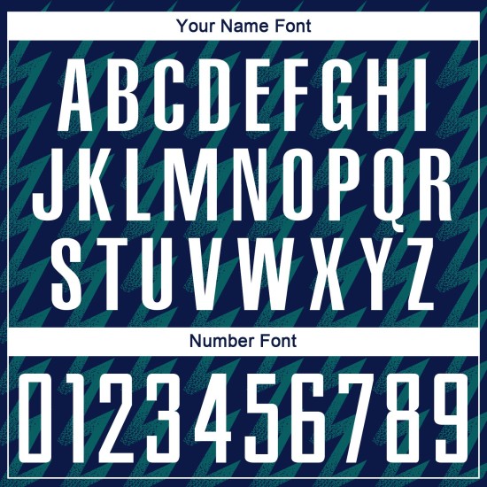 Benutzerdefiniertes Marineblaues, Weiß-Blaugrünes, Zickzack-förmiges Sublimations-Fußballtrikot Benutzerdefiniertes Marineblaues, Weiß-Blaugrünes, Zickzack-förmiges Sublimations-Fußballtrikot