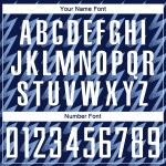 Benutzerdefiniertes Marineblaues, Weiß-Hellblaues, Zickzack-förmiges Sublimations-Fußballtrikot Benutzerdefiniertes Marineblaues, Weiß-Hellblaues, Zickzack-förmiges Sublimations-Fußballtrikot