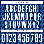 Benutzerdefiniertes Marineblaues, weiß-puderblaues Sublimations-Fußballtrikot in Zickzack-Form Benutzerdefiniertes Marineblaues, weiß-puderblaues Sublimations-Fußballtrikot in Zickzack-Form