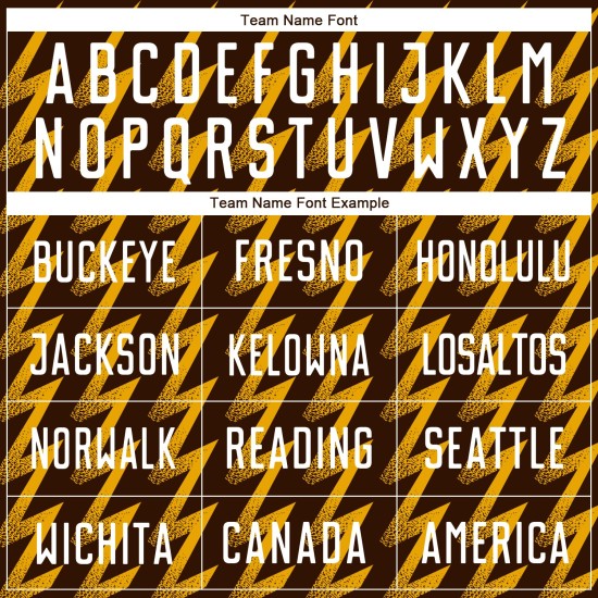 Benutzerdefiniertes braun-weiß-goldenes Sublimations-Fußballtrikot in Zickzack-Form Benutzerdefiniertes braun-weiß-goldenes Sublimations-Fußballtrikot in Zickzack-Form