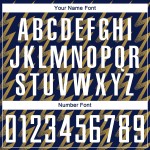 Benutzerdefiniertes Marine-Weiß-Altgold-Sublimations-Fußballtrikot mit Zickzack-Form Benutzerdefiniertes Marine-Weiß-Altgold-Sublimations-Fußballtrikot mit Zickzack-Form