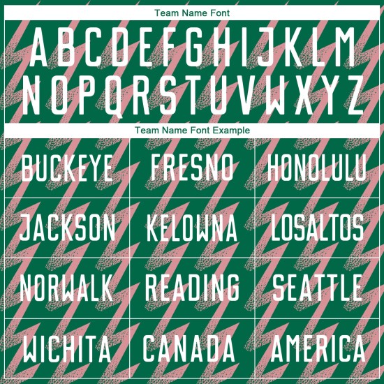 Benutzerdefinierte Kelly Grün Weiß-Mittel Rosa Zickzack Form Sublimation Fußball Uniform Trikot Benutzerdefinierte Kelly Grün Weiß-Mittel Rosa Zickzack Form Sublimation Fußball Uniform Trikot